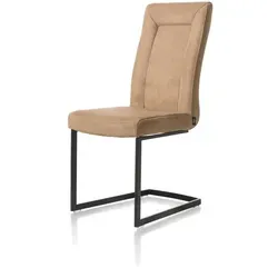 Henders & Hazel Malene Esszimmerstuhl Swing + Handgriff Stoff Nubucco/Metallgestell - Schwarz