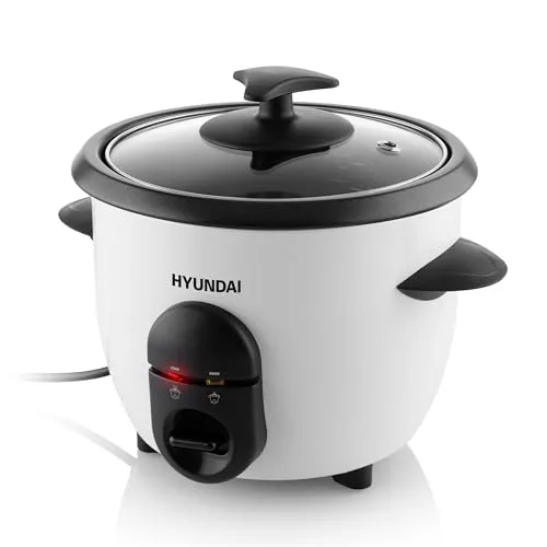 HYUNDAI RC060 Reiskocher 0,6l - Reiskocher mit 0,6l Volumen für 450g Reis, energiesparend mit 335 W und praktischer Warmhaltfunktion für perfekten Reisgenuss.