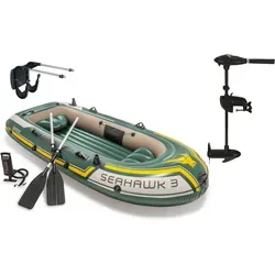 Intex Schlauchboot Seahawk 3 Komplettset - Vielseitiges Schlauchboot für bis zu 3 Personen, inklusive Paddel und Luftpumpe – ideal für Freizeit und Wasserabenteuer.