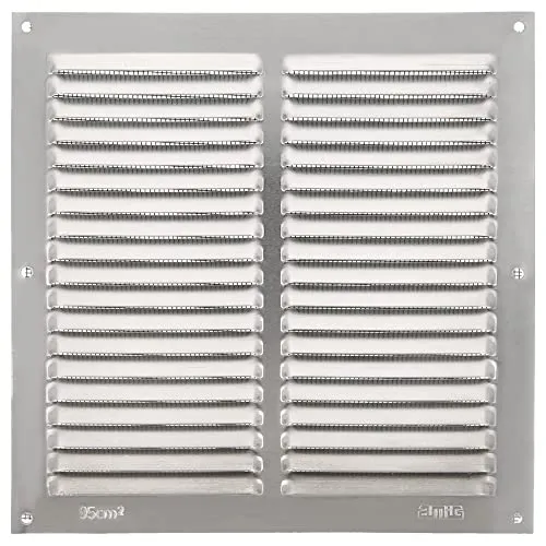 Ms Beschläge - Aluminium Lüftungsgitter Mit Netz Lüftungsblech Insektenschutzgitter 200 X200mm