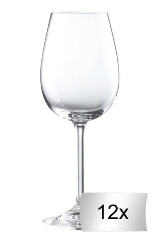 BOHEMIA SELECTION Weißweinglas SIMPLY, 12er Set - Gläser für Weißwein, 340 ml Fassungsvermögen, spülmaschinengeeignet und ideal für stilvolle Anlässe im Haushalt.