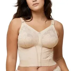 Triumph Doreen Corset Puder C 90 Damen - Bügelloses Korsett mit gepolsterten Körbchen, hervorragender Halt und feminine Spitze für jeden Anlass