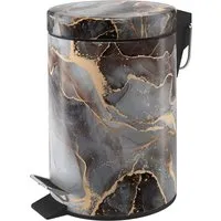 Sanilo Kosmetikeimer Marmor Abstrakt, 3 Liter - Haushaltszubehör mit elegantem Marmor-Design, ausgestattet mit Absenkautomatik und herausnehmbarem Inneneimer für einfache Entsorgung.