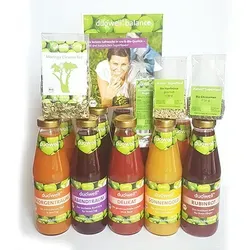 duówell® - balance Saftwoche Set Bio | 7-tägige Fastenkur - Säfte, Suppe, Moringatee & Superfoods in Glasflaschen. Ideal für eine gesunde Ernährungsumstellung und zur Gewichtsreduktion, gluten- und laktosefrei.