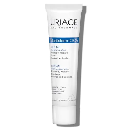 Uriage Bariéderm Cica-Cream mit Kupfer-Zink - Regenerative Körpercreme mit Kupfer und Zink, 40 ml, ideal zum Schutz der Haut vor Umwelteinflüssen und zur Linderung von Rötungen und Reizungen.