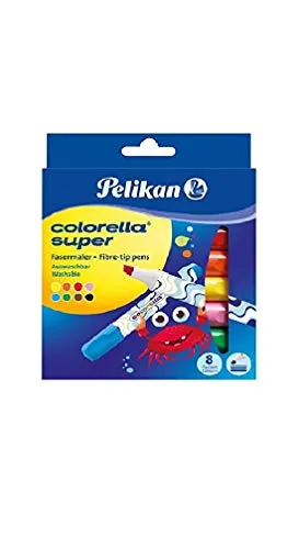 Pelikan 804905 Fasermaler Colorella Super mit Keilspitze, 8 Farben
