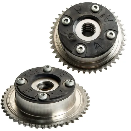 Nockenwellenversteller für Mercedes M271 - A2710500800 und A2710500900 - Motorteile: 3-fach gehärtete Nockenwellenversteller für Einlass- und Auslassseite, langlebig und ideal für optimale Motorleistung.