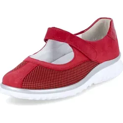 Semler Komfort Slipper Lena Damen 42 EU - Rot - Bequeme Slipper für Damen mit Klettverschluss, ideal für Einlagen. Die Luftpolstersohle sorgt für optimalen Tragekomfort und die moderne Metallic-Optik verleiht einen sportlichen Look.
