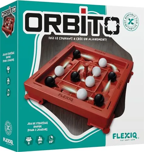 FlexiQ Asmodee Orbito, Gesellschaftsspiele, Strategiespiele, Denkspiele, Familienspiel, ab 7 Jahren, 2 Spieler, französische Version