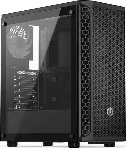 Endorfy Signum 300 ARGB - Stylisches Mid Tower PC-Gehäuse - PC-Gehäuse mit gehärtetem Glas-Seitenteil, ideal für einen modernen Look und perfekte Kühlungskomponenten.