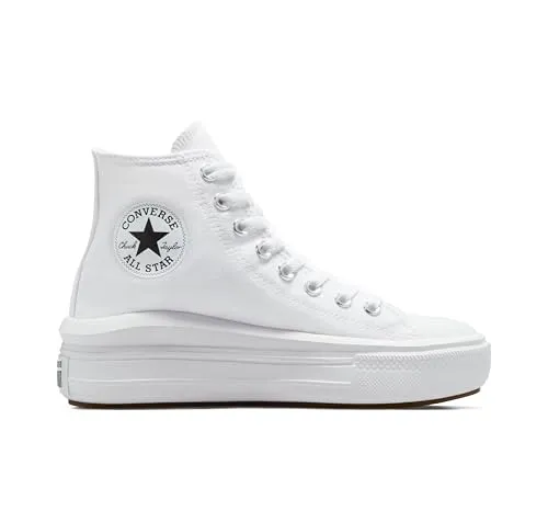 Sneaker CONVERSE "CHUCK TAYLOR ALL STAR MOVE PLATFORM" Gr. 37 - Weiß - Sportliche Sneaker aus pflegeleichtem Textil mit knöchelhohem Schnitt und leicht profilierter Gummisohle für sicheren Halt. Ideal für den stylischen Look im Alltag.