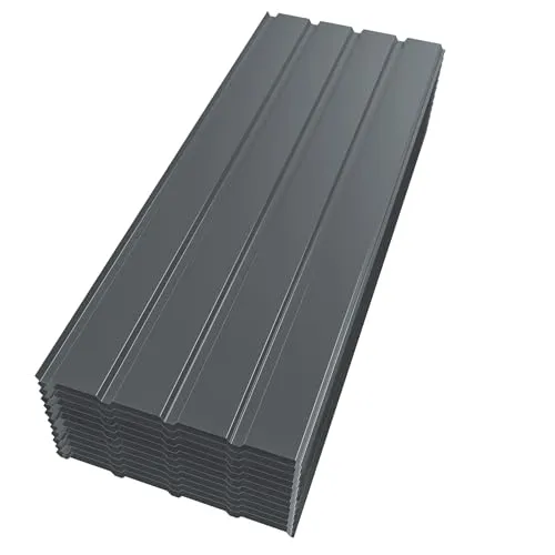 Mondeer Dachplatten 12PCS – Trapezförmige Stahlblech-Dachdeckung - Wellplatten aus verzinktem Metall, langlebig und korrosionsbeständig. Ideal für Garagen, Gewächshäuser oder Überdachungen. Einfache Installation ohne Voreinstellungen.