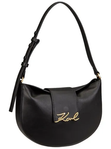 KARL LAGERFELD Handtasche K/Signature FL Halfmoon SHB - Elegante Schultertasche aus hochwertigem Leder, vereint Stil und Funktionalität für jeden Tag. Ideal für modebewusste Frauen.