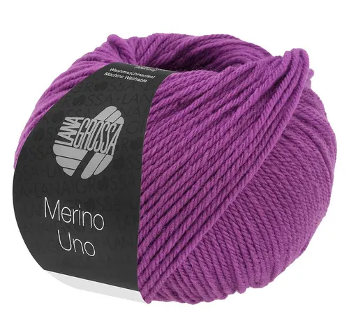 LANA GROSSA MERINO UNO Häkelwolle, 125 m (Extrafeine Merinowolle mit Superwash-Ausrüstung), 50 g