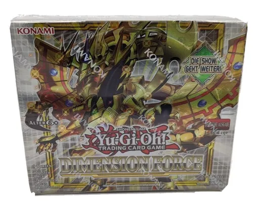 Yu-Gi-Oh! Dimension Force Booster Display Box 1st Ed - TCG OVP Displays mit 24 Booster-Packs, ideal für Sammler und Spieler, neu und originalverpackt von Konami.