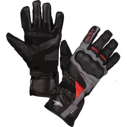 Modeka Panamericana Motorradhandschuhe rot|schwarz für Damen - Hochwertige Motorradhandschuhe aus 100% Leder, bieten optimalen Schutz und Stil für jede Fahrt.