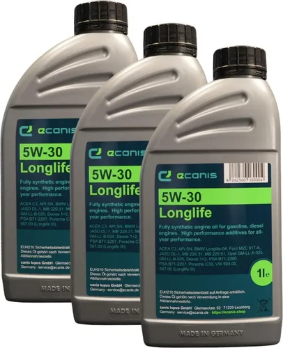Motoröl Multipack 3x1 l 5W-30 C3 SN ECANIS Longlife vollsynthetisch für PKW