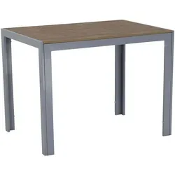 Gardissimo FIRE ALMA Nonwood Alu-Gartentisch 100x70cm - Silber - Gartentisch aus wetterfestem Aluminium mit grauer Nonwood-Platte, ideal für den Außenbereich. UV-beständig und pflegeleicht, perfekt für Garten und Terrasse.