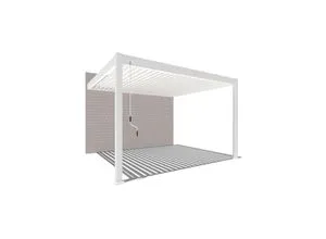 PergoLine Superior Wand Pergola 3,6 m x 4 m weiß