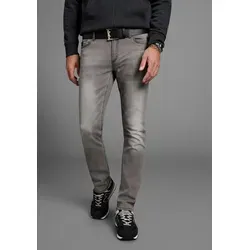 Straight-Jeans "Hutch" - Modische Destroyed-Effekte, Gr. 36, Länge 34 - Trendige Jeans "Hutch" von Bruno Banani in grau mit Destroyed-Effekten. Bequeme, elastische Denimqualität und Five-Pocket-Design für einen lässigen Look.