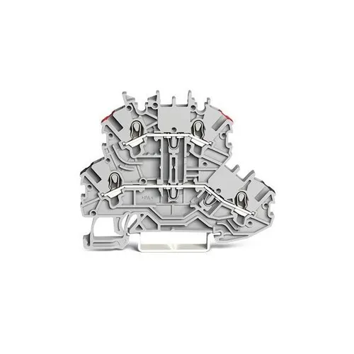 WAGO Doppelstockklemme L/L 1 mm² grau (50 Stk.) - Effiziente Doppelstockklemme für KNX-Anwendungen, ermöglicht werkzeuglosen Anschluss dank Push-in CAGE CLAMP-Technologie. Ideal für reibungslose Elektroinstallationen.