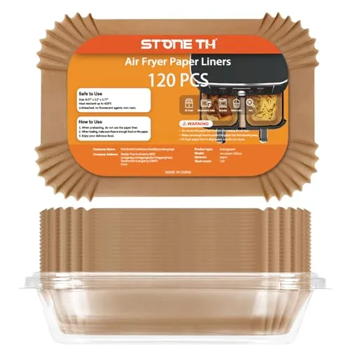 Stück Backpapier für Heißluftfritteuse Ninja Dual - Backpapier für Ninja AF300EU, AF400EU & mehr, aus umweltfreundlichem Material, ölbeständig und verhindert Rückstände in der Fritteuse.