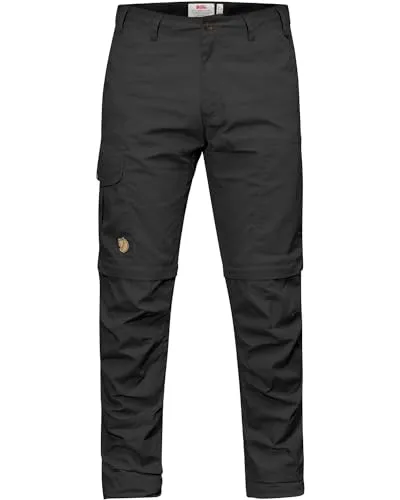 Fjällräven Herren Karl Pro Zip-off Hose, Grau (Dark Grey 030), 48 EU - Wanderhose mit abnehmbaren Hosenbeinen, ideal für wechselnde Wetterbedingungen. Technischer Schnitt und mehrere praktische Taschen sorgen für Komfort und Funktionalität bei Outdoor-Aktivitäten.