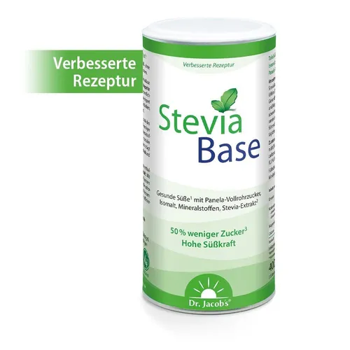Stevia Base 400 g  Tafelsüße, Ohne typischen Stevia-Nachgeschmack-  Dr. Jacob´s