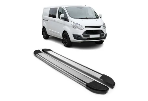 OMAC Kfz-Schmutzfänger Seitenschweller für Ford Tourneo Custom 2013-2023 L2, 2-tlg. Aluminium - Hochwertige, rutschfeste Trittbretter für Ford Tourneo Custom L2. Schützen Sie Ihre Karosserie und erleichtern Sie den Einstieg. Robustes Design für alle Wetterbedingungen.