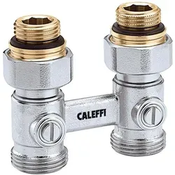 Caleffi - Zweirohr Hahnblock 3/4'' Eurokonus X 1/2''ag Durchgang Gerade 301041