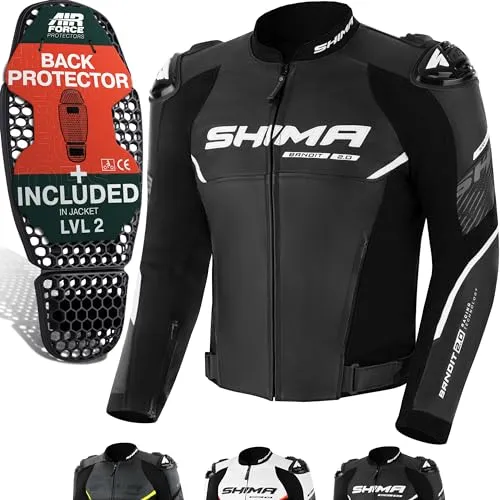 SHIMA Bandit 2.0 Motorradjacke Herren - Schutzjacken mit fortschrittlichem AirForce Rückenprotektor für optimale Sicherheit und Belüftung, ideal für Sommerfahrten.