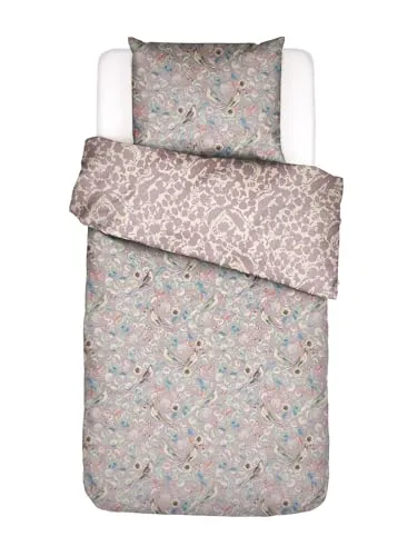 Essenza Bettwäsche Aleste in Lila, 135x200 cm - Luxuriöse Satin-Bettwäsche (135x200 cm) mit Blumen-Motiv, Oeko-Tex® zertifiziert und allergikergeeignet – für erholsame Nächte in stilvollem Ambiente.