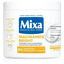 Mixa Niacinamide Bright Feuchtigkeitscreme 400 ml - Bodycremes mit Niacinamid, reduziert effektiv Flecken und sorgt für ein strahlendes Hautbild.