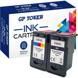 Kompatible Druckerpatronen für Canon PG560 CL561 - Hochwertige Druckerpatronen für Canon TS5300, TS5351, TS5450 und mehr. Erleben Sie brillante Ausdrucke mit bis zu 715 Seiten in Schwarz und 485 Seiten in Farbe.