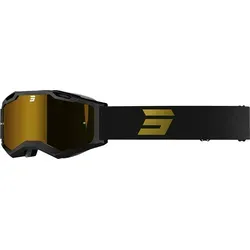 Shot Iris 2.0 Tech Motocross Brille, schwarz-braun für Männer - Sportbrillen mit halbstarrem Rahmen, hypoallergenem Schaumstoff und optimaler Schweißabsorption – ideal für anspruchsvolle Motocross-Fahrer.