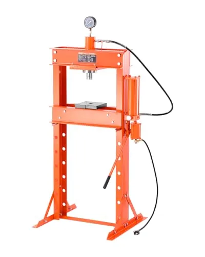 VEVOR Hydraulische Pneumatische Werkstattpresse 20 t - Gesenkbiegepressen mit 20 t Tragkraft, ideal zum Biegen und Richten von Metallteilen. Einstellbare Höhe und robuste Konstruktion sorgen für Stabilität und einfache Bedienung.