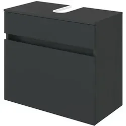 Held Möbel Unterbeckenschrank Baabe 60 cm in graphit/matt grau - Modernes Badezimmermöbel mit optimalem Stauraum, Maße: 60x54x35 cm, aus langlebigem MDF, ideal für eine stilvolle Badgestaltung.