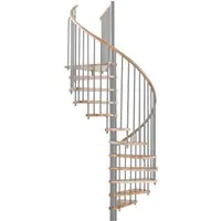 Minka Spindeltreppe Spiral Wood 38 - 305,5cm Geschosshöhe - Gerüste: Stabile Spindeltreppe mit individuell wählbaren Holzvarianten und Durchmessern für maximale Flexibilität und Sicherheit in Ihrem Zuhause.
