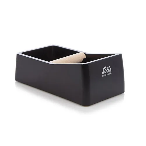 SOLIS OF SWITZERLAND Ausklopfbehälter für Kaffeesatz – Knock Box - Tischmülleimer aus robustem Kunststoff, ideal zum einfachen Entsorgen von Kaffeesatz mit einem Gewicht von nur 0.31 kg.