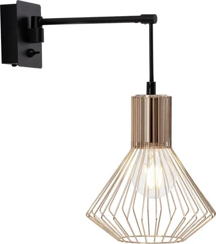 BRILLIANT Wandleuchte, hängend, schwenkbar Dalma kupfer IP20 E27 60 Watt g. f. Normallampe