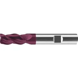 Schaftfräser HPC lang VHM TiAlN Typ INOX 35/38° Z3 ø12mm - Zubehör für Elektrowerkzeug, ideal für präzise Bearbeitung von Edelstahl mit hoher Standzeit und Effizienz.