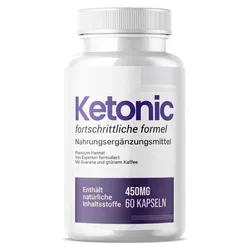 Ketonic Nahrungsergänzungsmittel - Ketonic – 60 Kapseln mit hochwertigen pflanzlichen Extrakten, ideal zur Unterstützung Ihrer Ernährung. Enthält Guarana und grünen Tee für einen belebenden Effekt.