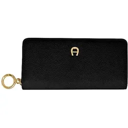 Aigner Fashion Portemonnaie Zita, Schwarz 156062 - Herren-Geldbörsen, praktisches Design mit umlaufendem Reißverschluss für optimale Übersicht und sicheren Stauraum von Kreditkarten, Münzen und Scheinen.