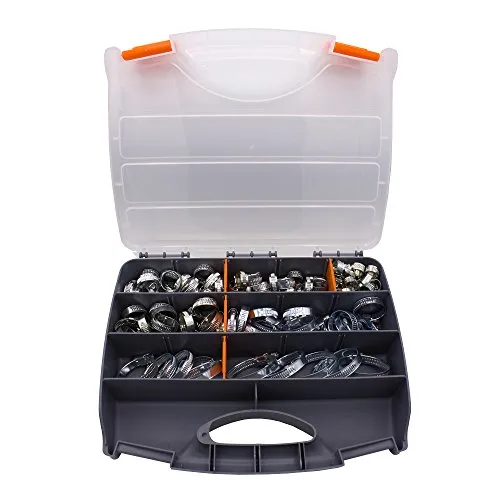 VARIOSAN Schlauchschellen Set/Sortiment 12524, 100 Stück, Spannbereich 8-50 mm, Bandbreite 9 mm, W1
