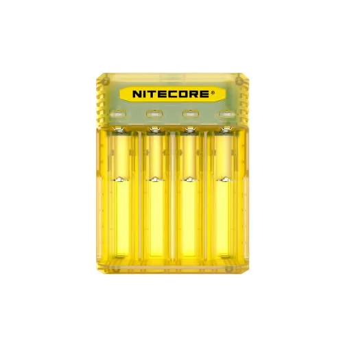 Nitecore Q4 - Ladegerät für Li-Ion Akkus, 4 Farben (gelb)