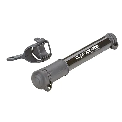 Prophete Mini-Luftpumpe für Fahrräder - Kompakte Fahrradpumpe mit integriertem Pumpenschlauch, ideal für unterwegs. Passt zu allen Ventilarten und sorgt dafür, dass Sie jederzeit bereit sind, einen platten Reifen zu reparieren. Entdecken Sie weiteres Zubehör für Ihr E-Bike bei Prophete!