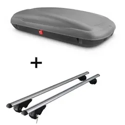 Dachbox VDP-BA400 mit Dachträger Rio 135 für VW Touran Kombi - Praktische Dachbox für zusätzlichen Stauraum, ideal für Reisen. Robuste Konstruktion und einfacher Montageprozess für stressfreies Transportieren.