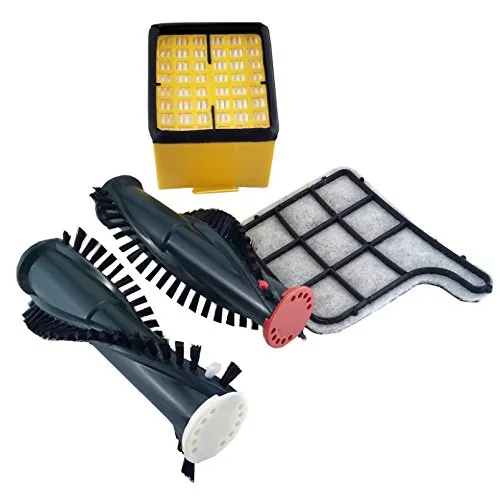 daniclean 2 Filter + Bürsten/Rundbürste passend für Vorwerk Staubsauger Kobold 135 136