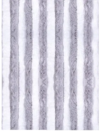 Arsvita Flauschvorhang 80x200 cm - Eleganter Sichtschutz in hellgrau-weiß - Gardinen – Hochwertiger Flauschvorhang für effektiven Schutz vor Insekten und neugierigen Blicken, ideal für Innen- und Außenbereiche.