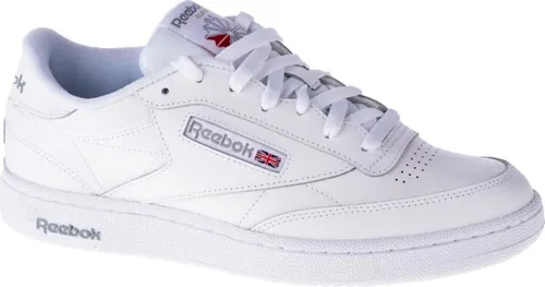 Reebok Herrenschuhe In Weiß Sneaker Leder Club C 85 White/Sheer Grey Größe 45,5